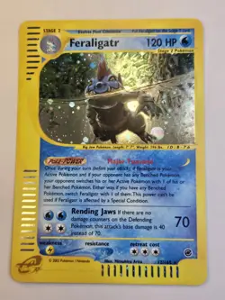 Feraligatr [Holo] #12/65 Pokemon Expedition Set + Hungry Snorlax [Holo] PSA 4 - Image 2