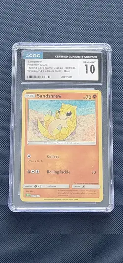 2023 Pokemon Classic Sandshrew Holo 008/034 CGC GEM MINT 10 - Image 1