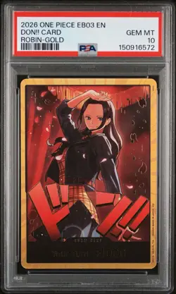 2026 ONE PIECE Nico Robin Gold Don!! EB03 EN PSA 10 - Image 1