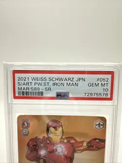 2021 Weiss Schwarz Japanese Iron Man #052 PSA 10 Gem Marvel - Image 2