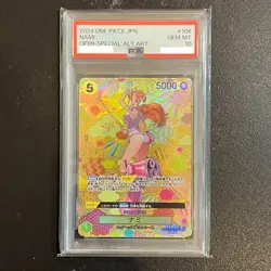 PSA 10 Nami SP OP08-106 One Piece Card Game Bandai Japanese Trading Card - Image 1