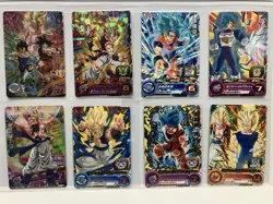 Super Dragon Ball Heroes UGM7-SEC Goku Secret Rare + Gogeta Vegeta 8 Card Set - Image 1