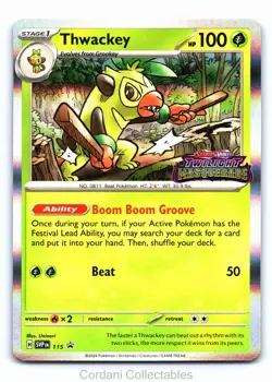 Thwackey SVP115 - SV Black Star Promo - Prerelease Pokemon Card - Image 1