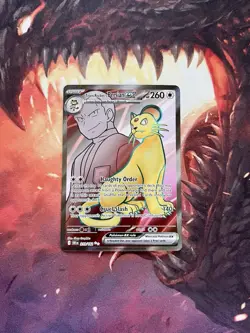 Team Rocket's Persian ex #219 Pokemon Destined Rivals Holo Rare Full Art Card 🚀 - Image 2