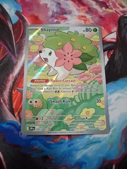 Pokemon TCG Shaymin Illustration Rare Card 185/182 Destined Rivals - Image 1