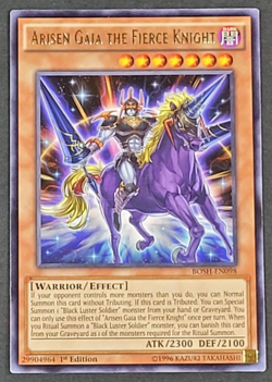 Yugioh TCG - Arisen Gaia The Fierce Knight - BOSH-EN098 - LP/NM - Rare 1st 2015 - Image 1