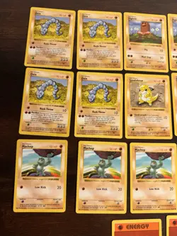 VINTAGE SHADOWLESS Pokemon Base Set Collection - Lot of 22 Cards - FIGHTING TYPE - Image 2