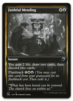 Faithful Mending #221 (NM) Innistrad Double DBL Magic MTG - Image 1