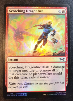 Scorching Dragonfire FOIL Duskmourn Magic the Gathering MtG NM Rare - Image 1