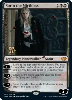 Sorin the Mirthless [PRE - 131] - NM [Foil] TCG MTG - Image 1