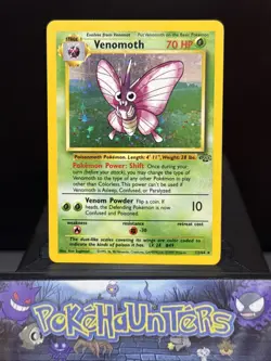 Pokemon Card Venomoth 13/64 Holo Rare Jungle Set WOTC Played - Image 1