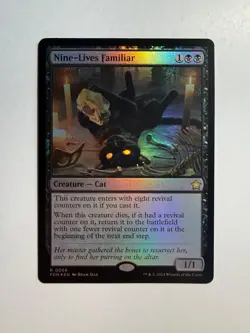 Nine-Lives Familiar 66 MTG Foundations Foil - Image 1