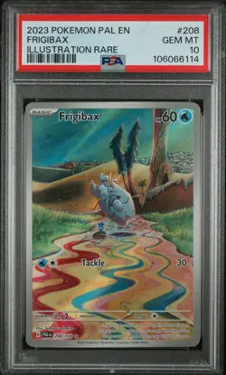 2023 POKEMON PAL EN-PALDEA EVOLVED ILLUSTRATION RARE #208 FRIGIBAX PSA 10 - Image 1