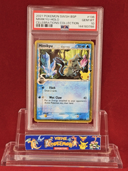 2021 Pokemon Celebrations MIMIKYU Delta Species Promo Card SWSH136 Fresh PSA 10 - Image 1