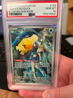 Pokemon TCG Misty's Psyduck Illustration Rare 193/182 Destined Rivals - PSA 10 - Image 3