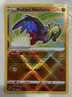 Pokemon TCG Astral Radiance RADIANT HAWLUCHA 081/189 HOLO - Image 1