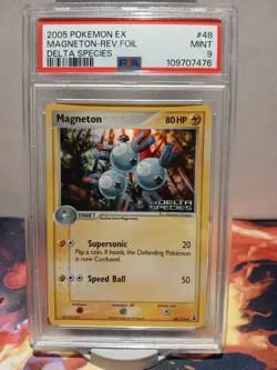 Pokemon Magneton Holo Stamped 48/113 Ex Delta Species PSA 9 - Image 1