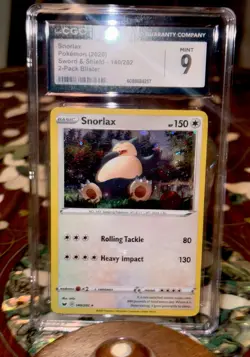 Pokemon Snorlax 140/202 Blister Exclusives Cosmos Holo CGC Mint 9 - Image 1