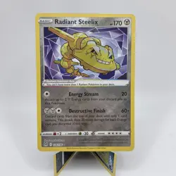 Radiant Steelix 124/196 NM Pokemon Lost Origin Radiant Holo Rare TCG Card NM - Image 1