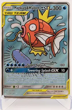 Pokemon Team Up - Magikarp & Wailord GX - Full Art 161/181 - LP - Image 1