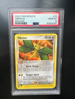 Pokemon Vibrava Non Holo Ex Dragon 22/97 PSA 10 GEM MINT - Image 1