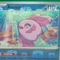 2025 Pokemon Black Bolt Alomomola Reverse Holo Master Ball Uncommon #024/086 NM - Image 2