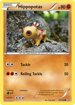 Hippopotas 87/160 Common | Primal Clash | Pokemon Card - Image 1