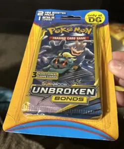 Pokemon DG 2 Pack Mini Booster Pack - Sun & Moon Unbroken Bonds Sealed Machamp - Image 2