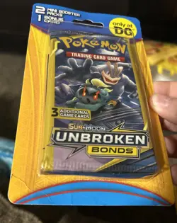 Pokemon DG 2 Pack Mini Booster Pack - Sun & Moon Unbroken Bonds Sealed Machamp - Image 3