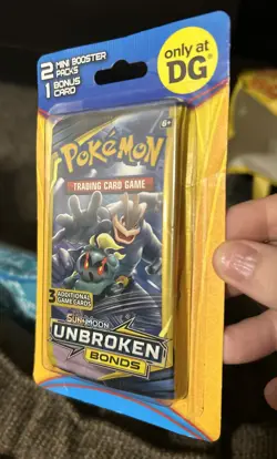 Pokemon DG 2 Pack Mini Booster Pack - Sun & Moon Unbroken Bonds Sealed Machamp - Image 5