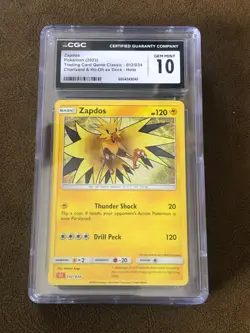 Pokemon Zapdos 2023 TC Game Classic #012/034 Holo CGC 10 Charizard & Ho-Oh-Deck - Image 1