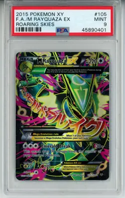 2015 POKEMON XY ROARING SKIES M RAYQUAZA EX #105 ULTRA RARE PSA 9 MINT #45890401 - Image 1