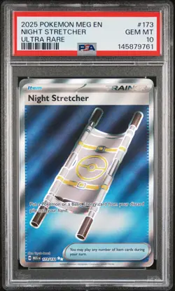 2025 POKEMON MEG EN-MEGA EVOLUTION ULTRA RARE #173 NIGHT STRETCHER PSA 10 - Image 1
