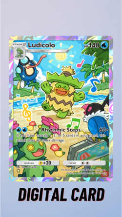 Ludicolo Full Art Mega Rising Pokemon TCG Pocket Trade 1 Star ⭐ (English) - Image 1