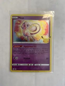 Mew 11/25 Holo Rare Celebrations 25th Anniversary Pokemon NM - Image 2