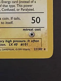 Pokemon TCG Base Set Electrode Non-Holo 21/102 Rare NM+ - Image 4