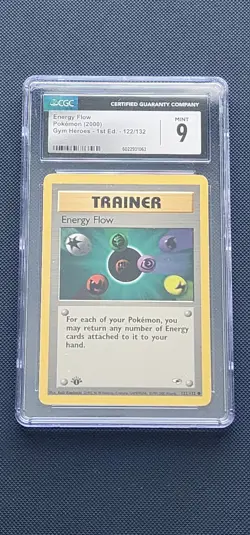 2000 Pokemon Gym Heroes Energy Flow CGC 9 English #122/132 1st Edition - Image 1