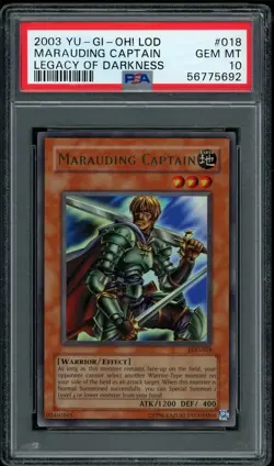 Yugioh Marauding Captain LOD-018 PSA 10 GEM MINT POP 4 - Image 1