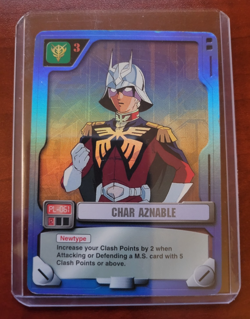 2001 Gundam M.S. War TCG - Rare Char Azmable Foil Card (PL-061) - Image 1