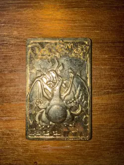 1999 Pokemon Burger King Nintendo 23 Karat Gold Plated Charizard Card No Ball NM - Image 1