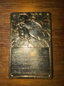 1999 Pokemon Burger King Nintendo 23 Karat Gold Plated Charizard Card No Ball NM - Image 2