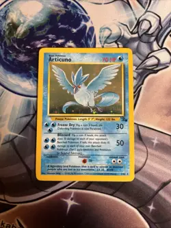 (HPL) Pokemon TCG Articuno Fossil Holo Card 2/62 Unlimited Holo Rare LP - Image 1