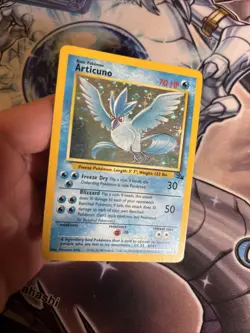 (HPL) Pokemon TCG Articuno Fossil Holo Card 2/62 Unlimited Holo Rare LP - Image 2
