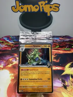 Pokemon Center Stamped Team Rockets Tyranitar Promo Card 096/182 Sealed - Image 1
