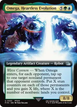 Omega, Heartless Evolution (Extended Art) -Foil Near Mint MTG - Image 1