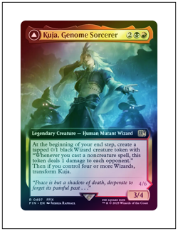 1x Kuja, Genome Sorcerer, Extended Art Foil 0497, Final Fantasy, Magic MTG NM - Image 1