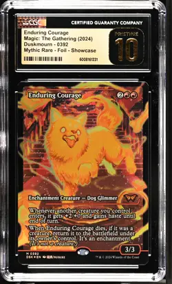 ENDURING COURAGE Duskmourn Japan Showcase Foil CGC 10 Pristine MTG [Nostalgium] - Image 1