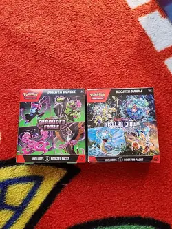 Pokemon TCG Stellar Crown Booster Bundle + Shrouded Fable Booster Bundle - Image 1