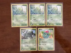 Pokemon TCG Bulbasaur & Ivysaur Lot 5 Cards 2004 Firered Leafgreen - Image 1
