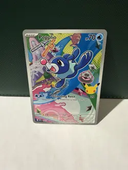Pokemon Popplio ME Promo Full Art Holo 045 Basic HP 70 Water Pokemon TCG - Image 2